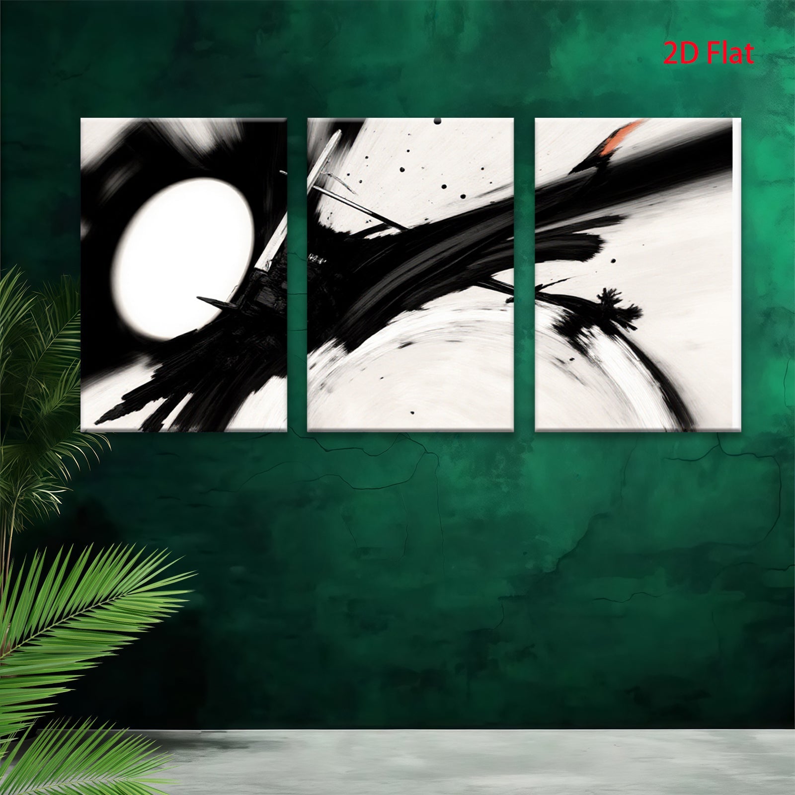 2D flat 1pc Abstract Black Brushstrokes Modern Wall Art for Living Room Bedroom Gallery Wrapped Canvas Prints Home Decor Farmhouse Style Rustic Chic
