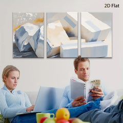 2D flat 1pc Abstract Block Study Modern Wall Art Living Room Bedroom Home Decor Canvas Prints Farmhouse Style Gallery Wrapped