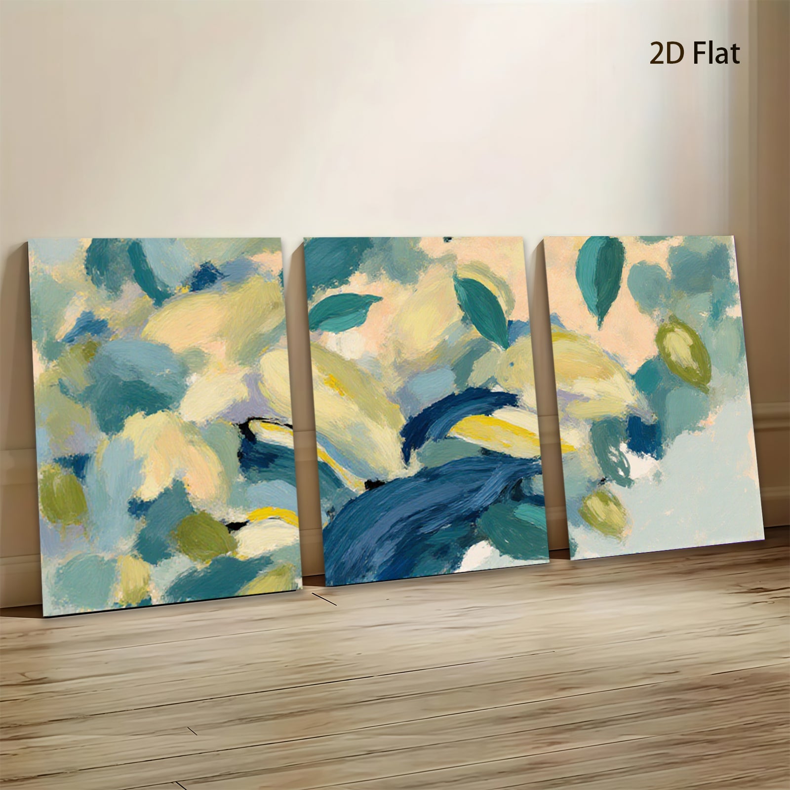 2D flat 1pc Abstract Botanical Floral Wall Art Canvas Prints Living Room Bedroom Home Decor Modern Farmhouse Style Gallery Wrapped Ready to Hang