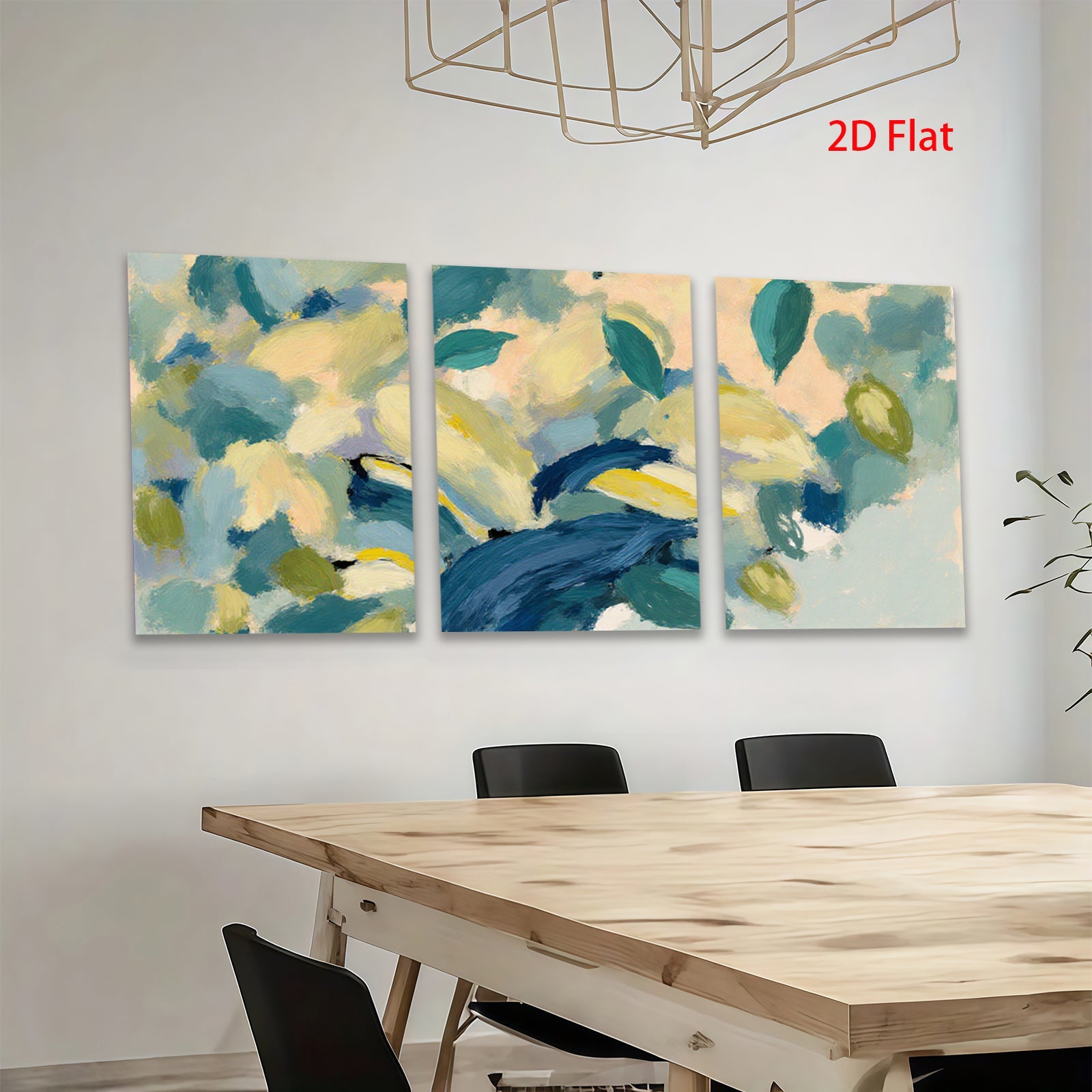 2D flat 1pc Abstract Botanical Floral Wall Art Canvas Prints Living Room Bedroom Home Decor Modern Farmhouse Style Gallery Wrapped Ready to Hang