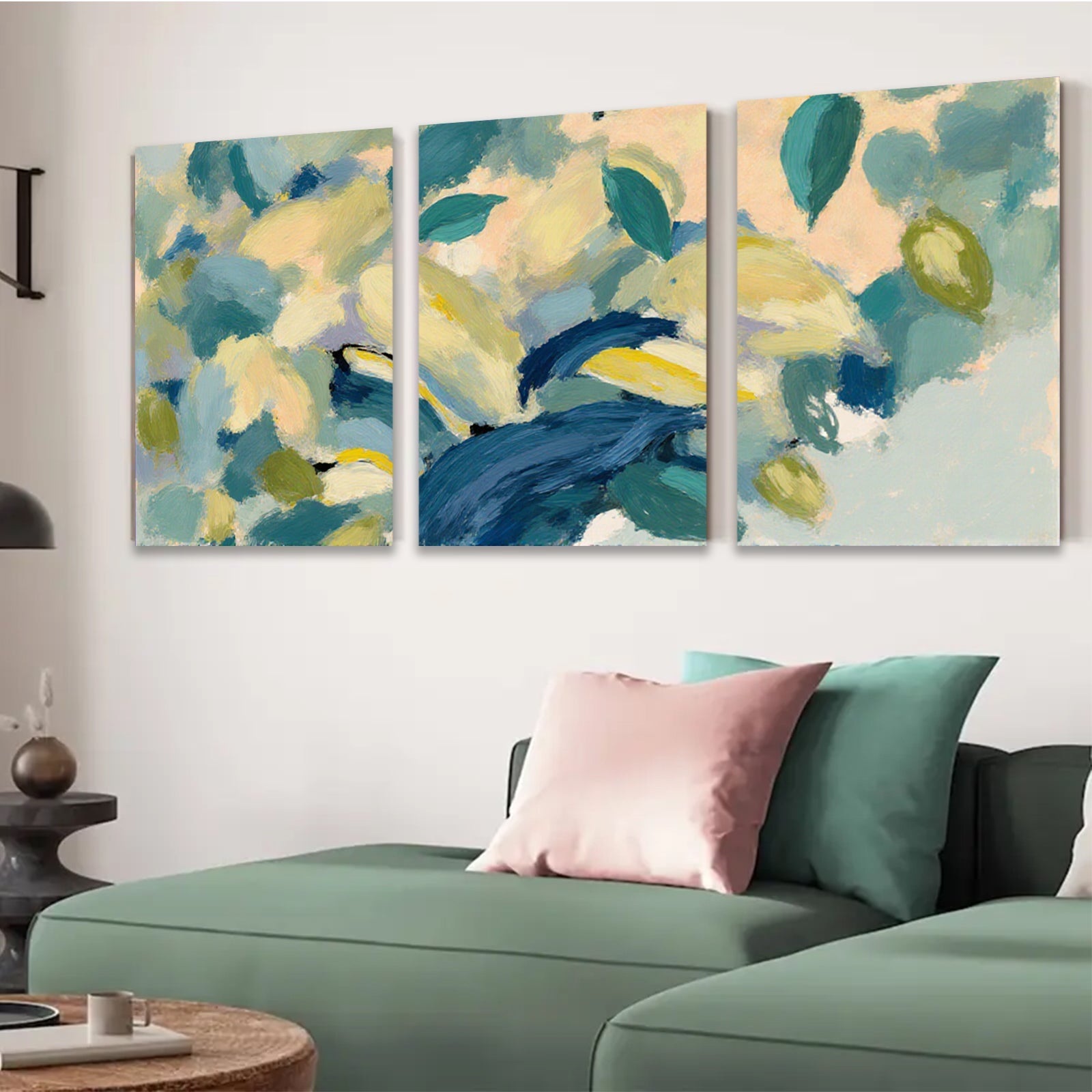 2D flat 1pc Abstract Botanical Floral Wall Art Canvas Prints Living Room Bedroom Home Decor Modern Farmhouse Style Gallery Wrapped Ready to Hang