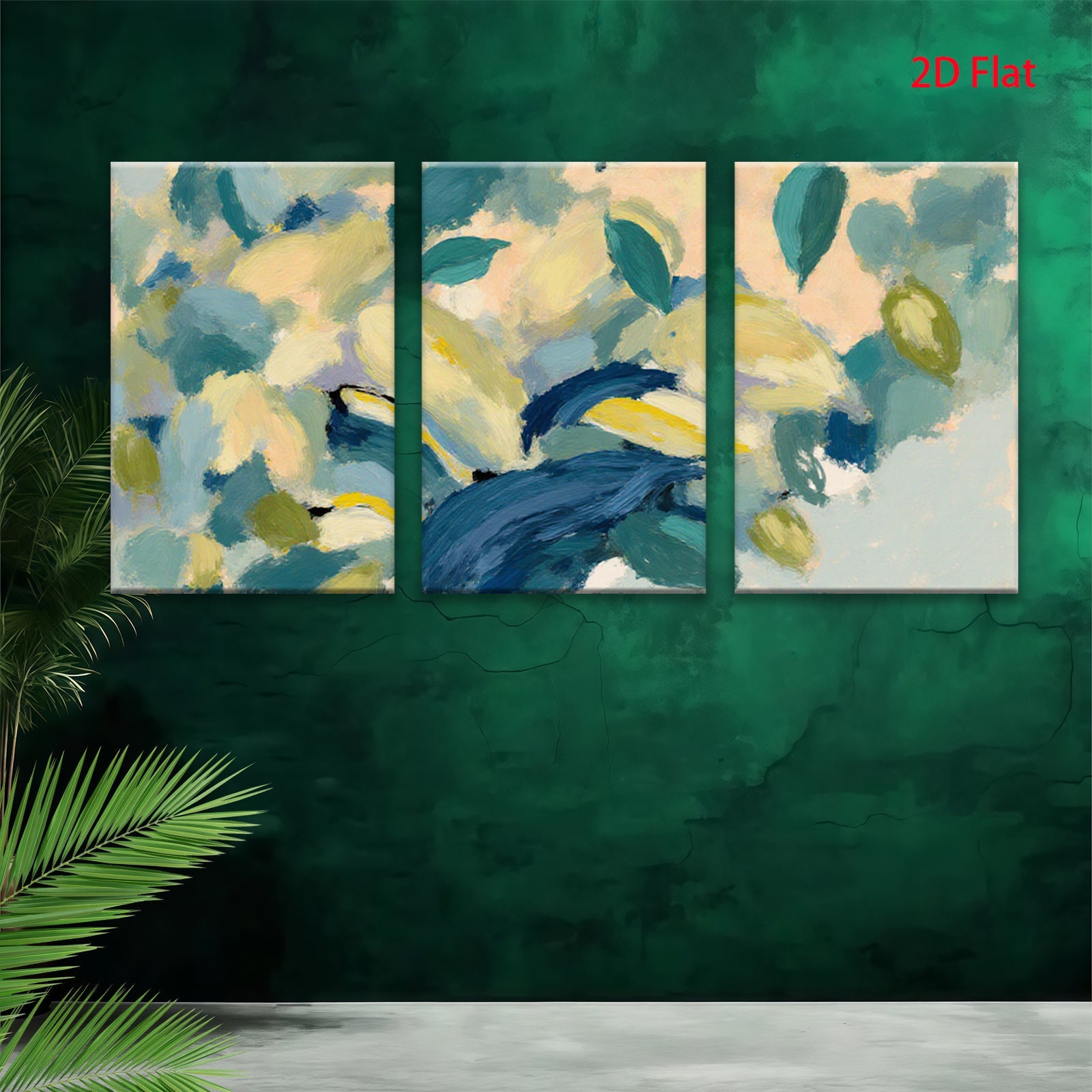 2D flat 1pc Abstract Botanical Floral Wall Art Canvas Prints Living Room Bedroom Home Decor Modern Farmhouse Style Gallery Wrapped Ready to Hang