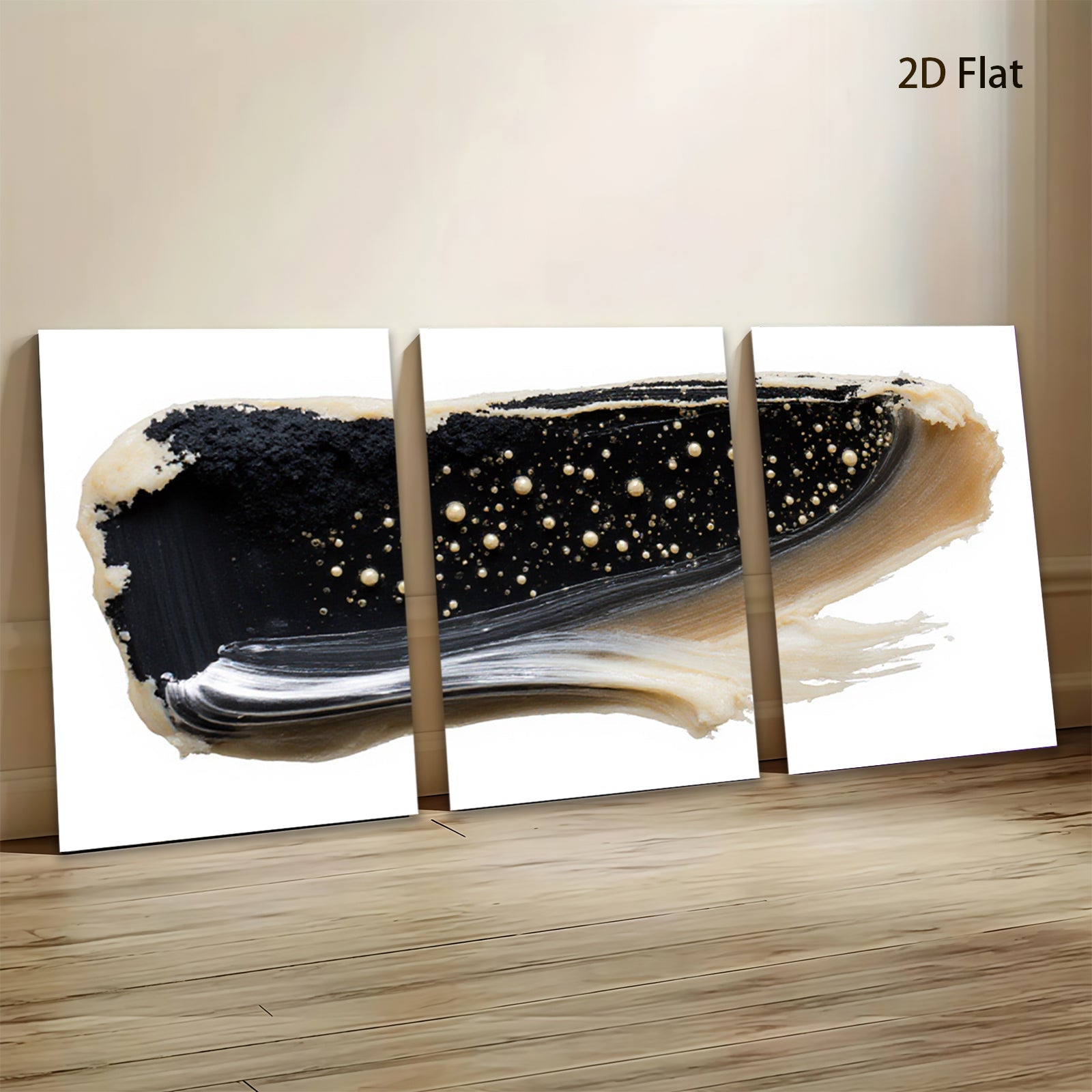2D flat 1pc Abstract Brushstroke Midnight Bloom Gallery Wall Art Modern Farmhouse Living Room Decor Coastal Style Bedroom Canvas Print