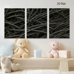 2D flat 1pc Abstract Charcoal Lines Modern Wall Art Decor for Living Room Bedroom Home Office Gallery Wrapped Canvas Prints Farmhouse Rustic Minimalist Textured Artwork