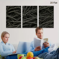 2D flat 1pc Abstract Charcoal Lines Modern Wall Art Decor for Living Room Bedroom Home Office Gallery Wrapped Canvas Prints Farmhouse Rustic Minimalist Textured Artwork