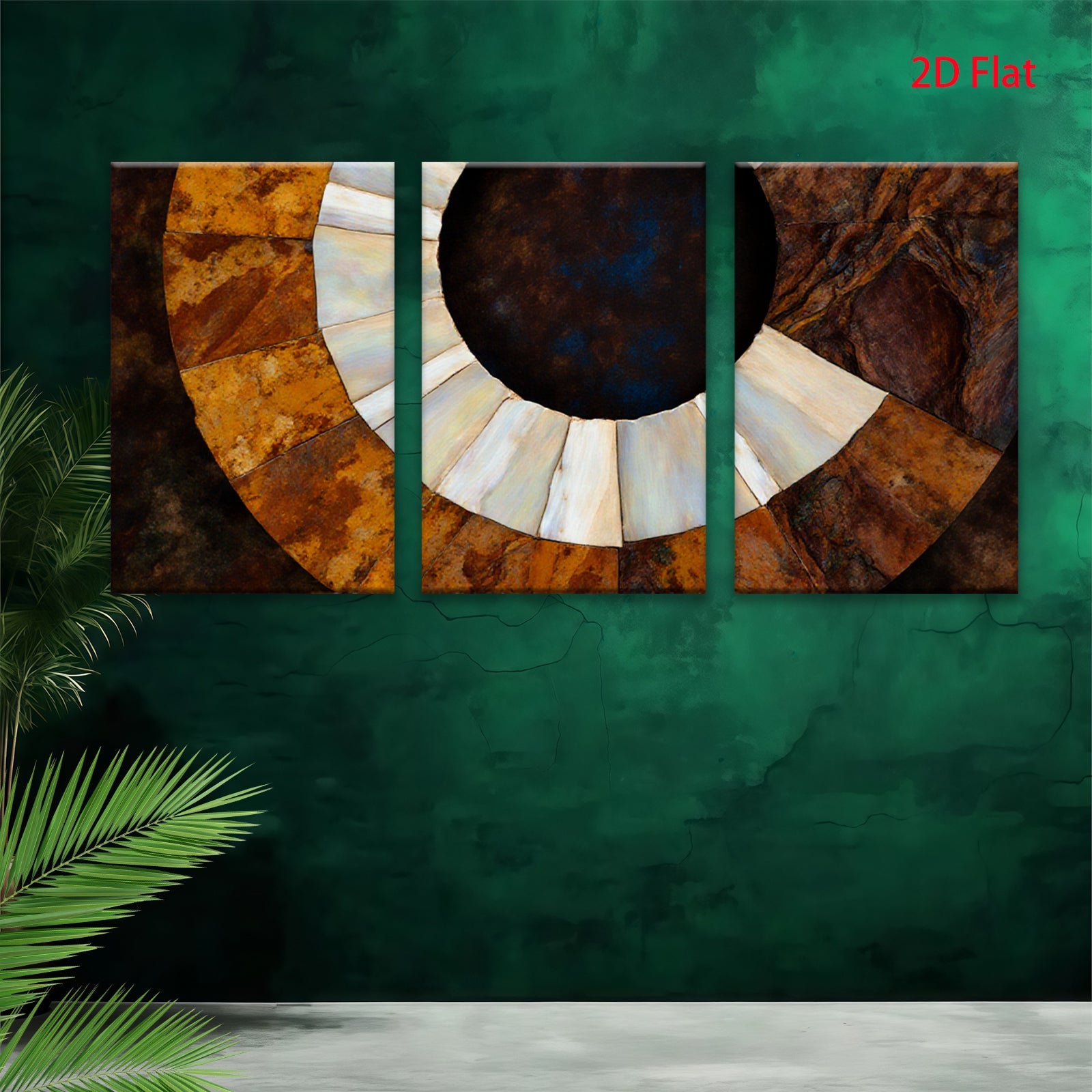 2D flat 1pc Abstract Circular Swirl Warm Tones Living Room Bedroom Gallery Wall Art Modern Farmhouse Decor Coastal Style Canvas Print