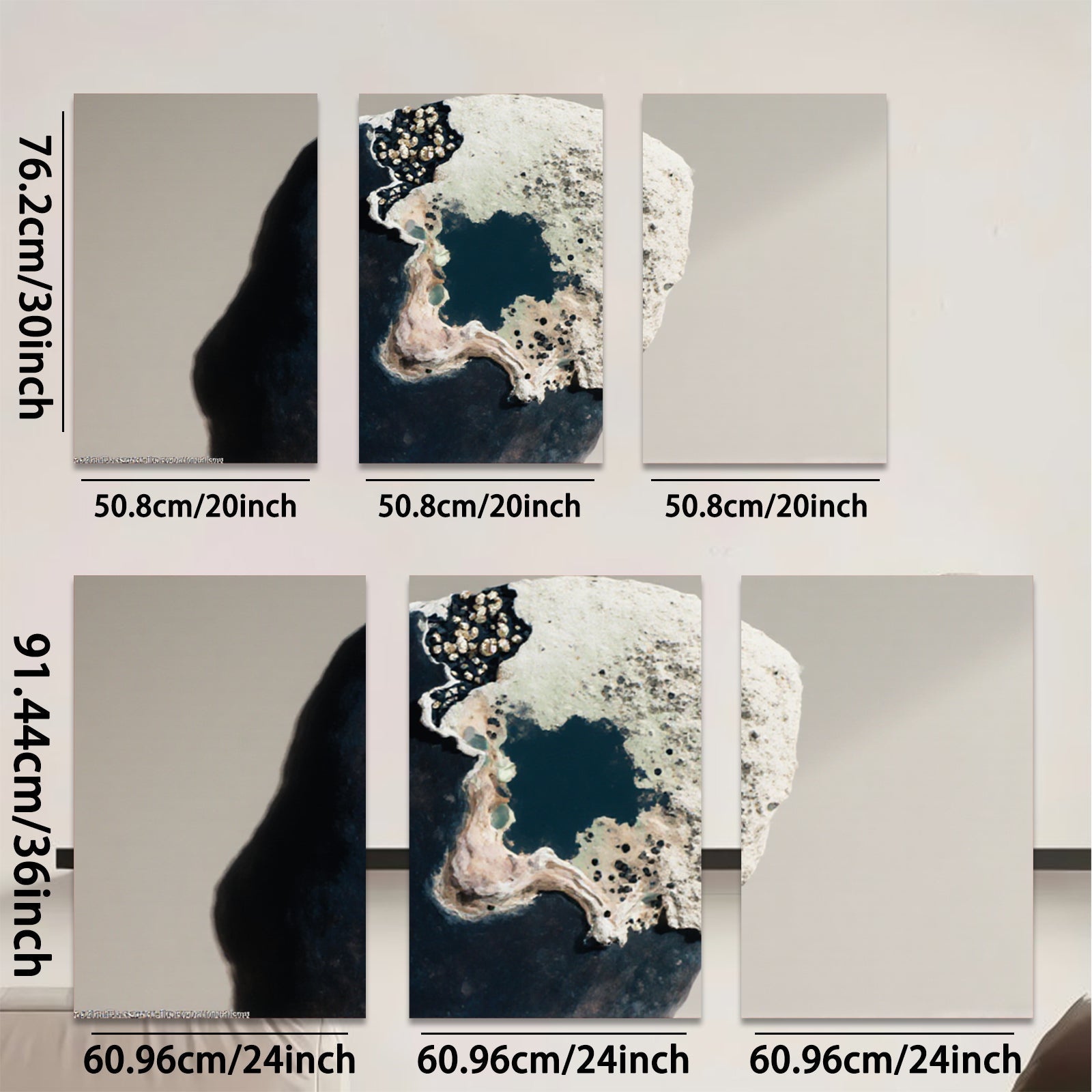 2D flat 1pc Abstract Coastal Rock Formation Wall Art Decor for Living Room Bedroom Office Gallery Wrapped Canvas Prints Modern Farmhouse Style Home D��cor