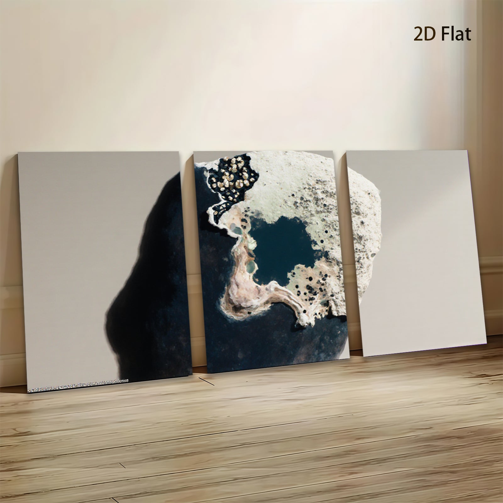 2D flat 1pc Abstract Coastal Rock Formation Wall Art Decor for Living Room Bedroom Office Gallery Wrapped Canvas Prints Modern Farmhouse Style Home D��cor