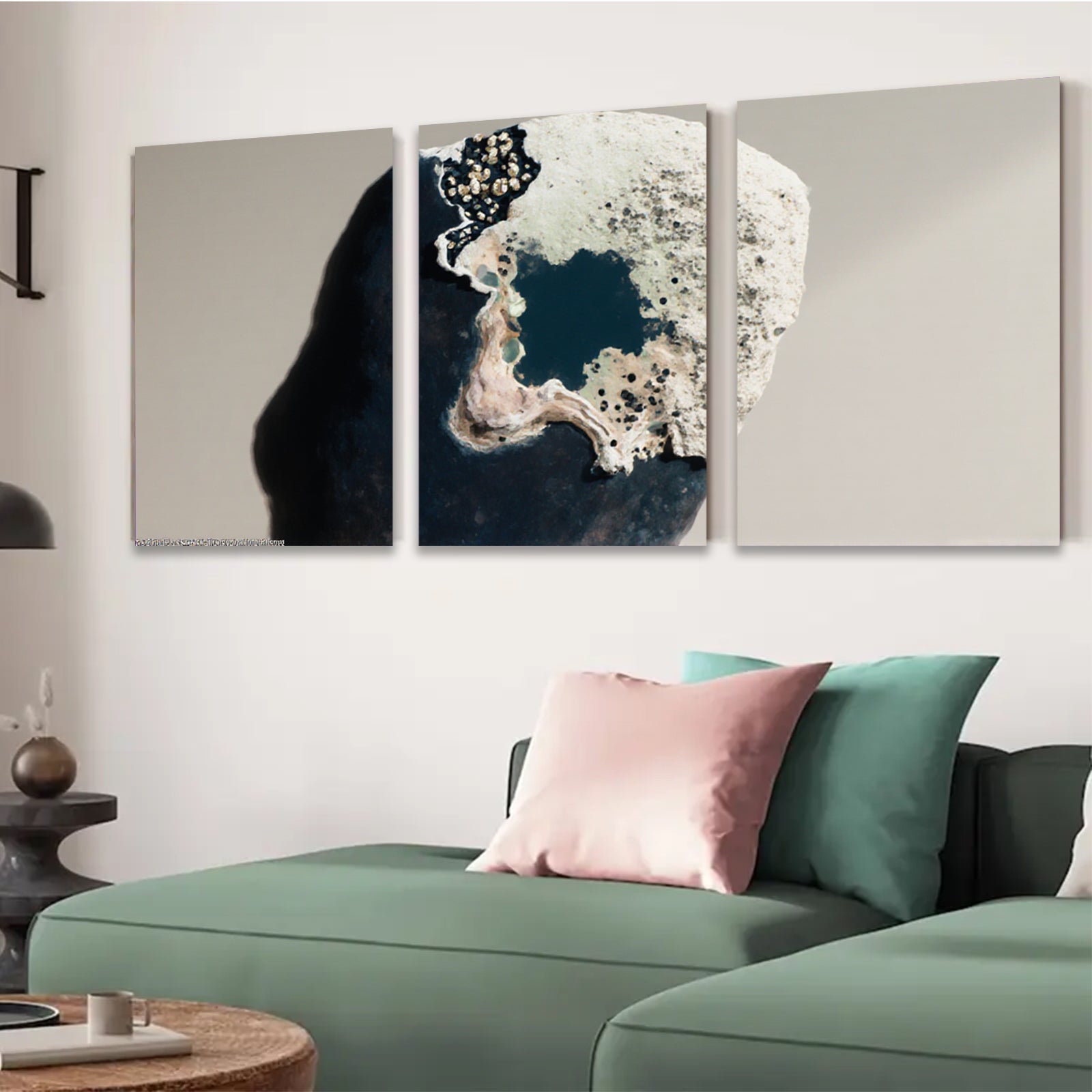 2D flat 1pc Abstract Coastal Rock Formation Wall Art Decor for Living Room Bedroom Office Gallery Wrapped Canvas Prints Modern Farmhouse Style Home D��cor