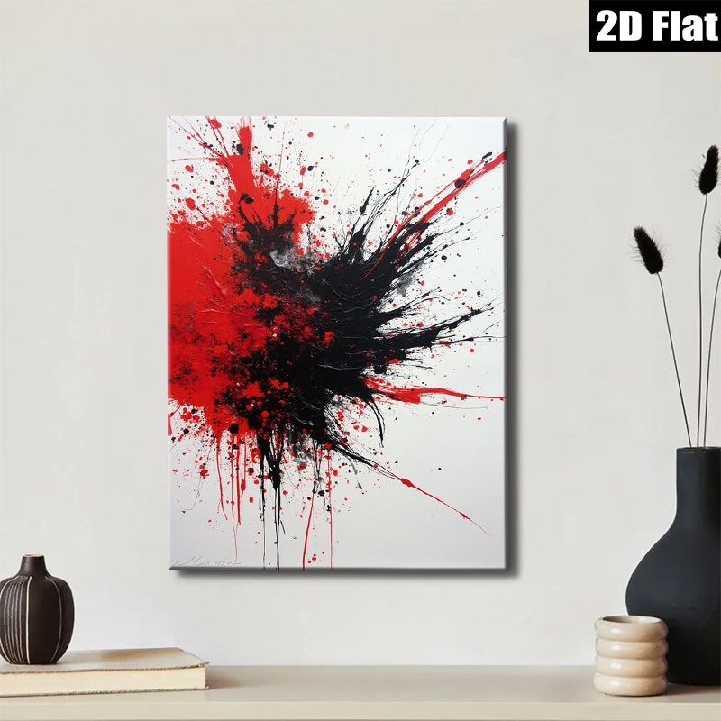 2D flat 1pc Abstract Crimson Burst Modern Wall Art Canvas Prints for Living Room Bedroom Home Office Decor Farmhouse Style Trending Now