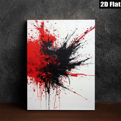 2D flat 1pc Abstract Crimson Burst Modern Wall Art Canvas Prints for Living Room Bedroom Home Office Decor Farmhouse Style Trending Now