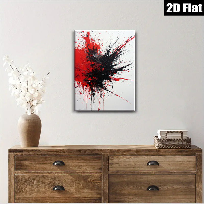 2D flat 1pc Abstract Crimson Burst Modern Wall Art Canvas Prints for Living Room Bedroom Home Office Decor Farmhouse Style Trending Now