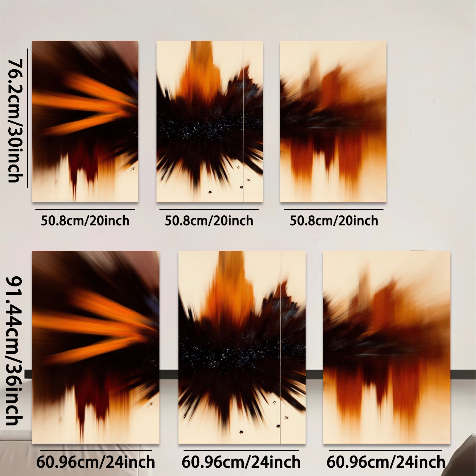 2D flat 1pc Abstract Expressionism Bursting Energy Modern Wall Art Decor Living Room Bedroom Home Office Gallery Wrapped Canvas Prints Coastal Farmhouse Style Trending Now