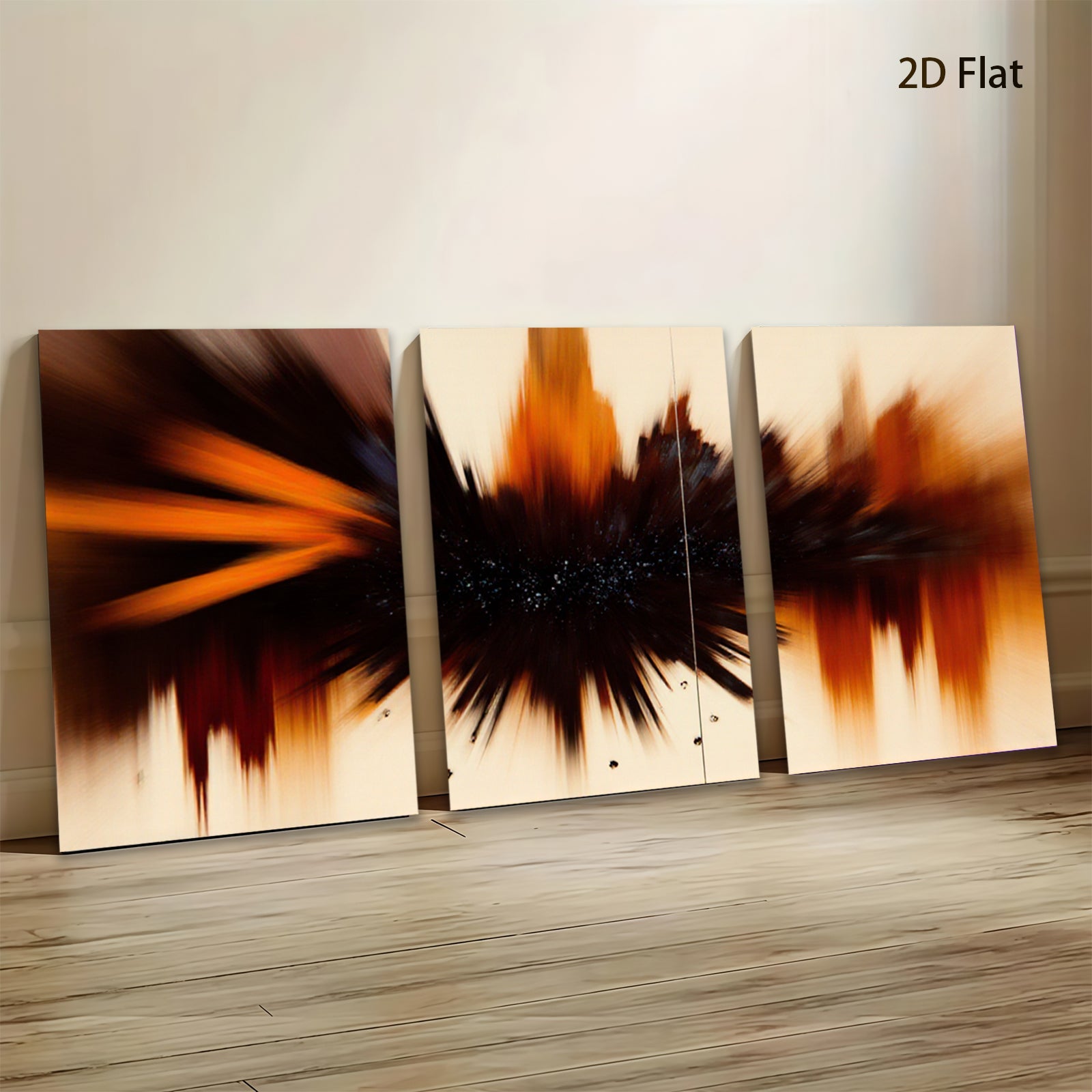 2D flat 1pc Abstract Expressionism Bursting Energy Modern Wall Art Decor Living Room Bedroom Home Office Gallery Wrapped Canvas Prints Coastal Farmhouse Style Trending Now