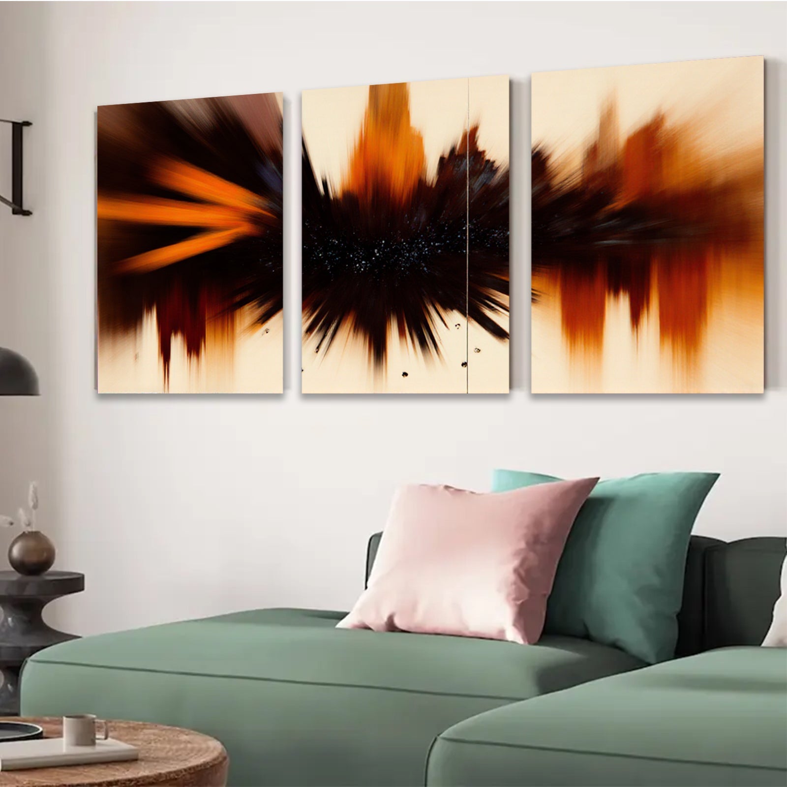 2D flat 1pc Abstract Expressionism Bursting Energy Modern Wall Art Decor Living Room Bedroom Home Office Gallery Wrapped Canvas Prints Coastal Farmhouse Style Trending Now