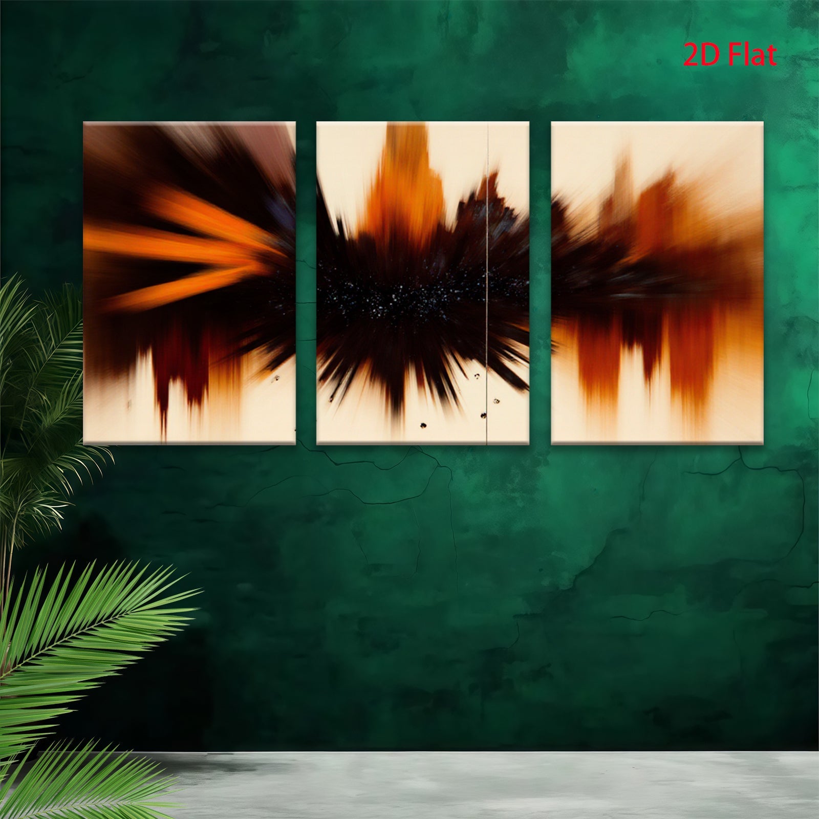 2D flat 1pc Abstract Expressionism Bursting Energy Modern Wall Art Decor Living Room Bedroom Home Office Gallery Wrapped Canvas Prints Coastal Farmhouse Style Trending Now