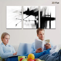 2D flat 1pc Abstract Expressionist Brushstroke Canvas Wall Art for Living Room Bedroom Modern Farmhouse Decor Gallery Wrapped Minimalist Statement Piece Coastal Chic Home Refresh