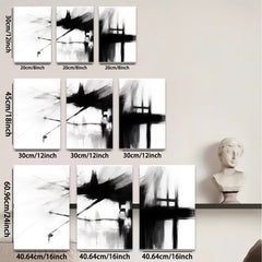 2D flat 1pc Abstract Expressionist Brushstroke Canvas Wall Art for Living Room Bedroom Modern Farmhouse Decor Gallery Wrapped Minimalist Statement Piece Coastal Chic Home Refresh