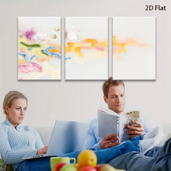 2D flat 1pc Abstract Floral Wash Modern Wall Art Canvas Prints Living Room Bedroom Decor Farmhouse Style Gallery Wrapped Ready to Hang