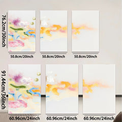 2D flat 1pc Abstract Floral Wash Modern Wall Art Canvas Prints Living Room Bedroom Decor Farmhouse Style Gallery Wrapped Ready to Hang