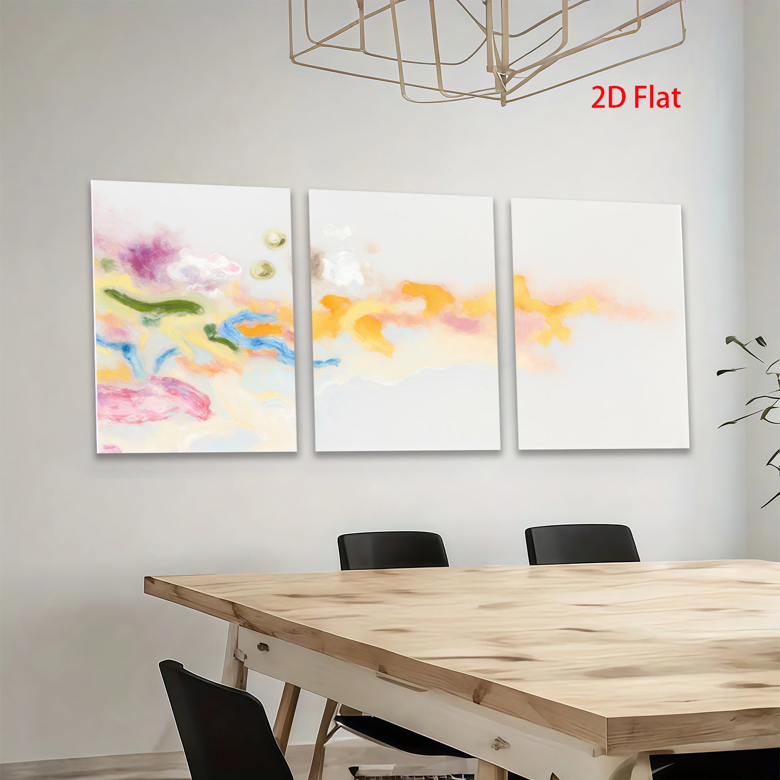2D flat 1pc Abstract Floral Wash Modern Wall Art Canvas Prints Living Room Bedroom Decor Farmhouse Style Gallery Wrapped Ready to Hang
