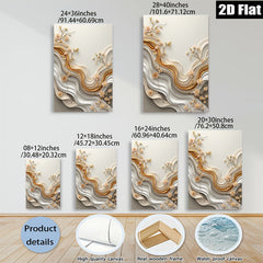2D flat 1pc Abstract Floral Wave Canvas Wall Art Modern Farmhouse Decor Living Room Bedroom Dining Room Gallery Wrapped Ready to Hang Large Size