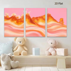 2D flat 1pc Abstract Flowing Lava Warm Tones Gallery Wall Art Bedroom Living Room Modern Farmhouse Decor Coastal Chic Trending Now