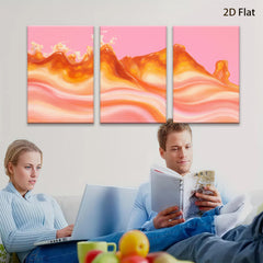 2D flat 1pc Abstract Flowing Lava Warm Tones Gallery Wall Art Bedroom Living Room Modern Farmhouse Decor Coastal Chic Trending Now