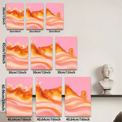 2D flat 1pc Abstract Flowing Lava Warm Tones Gallery Wall Art Bedroom Living Room Modern Farmhouse Decor Coastal Chic Trending Now