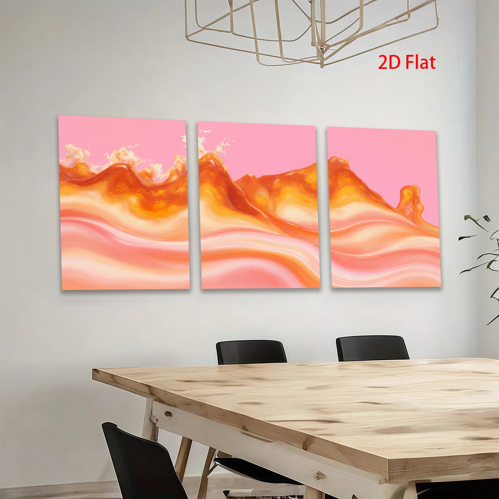 2D flat 1pc Abstract Flowing Lava Warm Tones Gallery Wall Art Bedroom Living Room Modern Farmhouse Decor Coastal Chic Trending Now