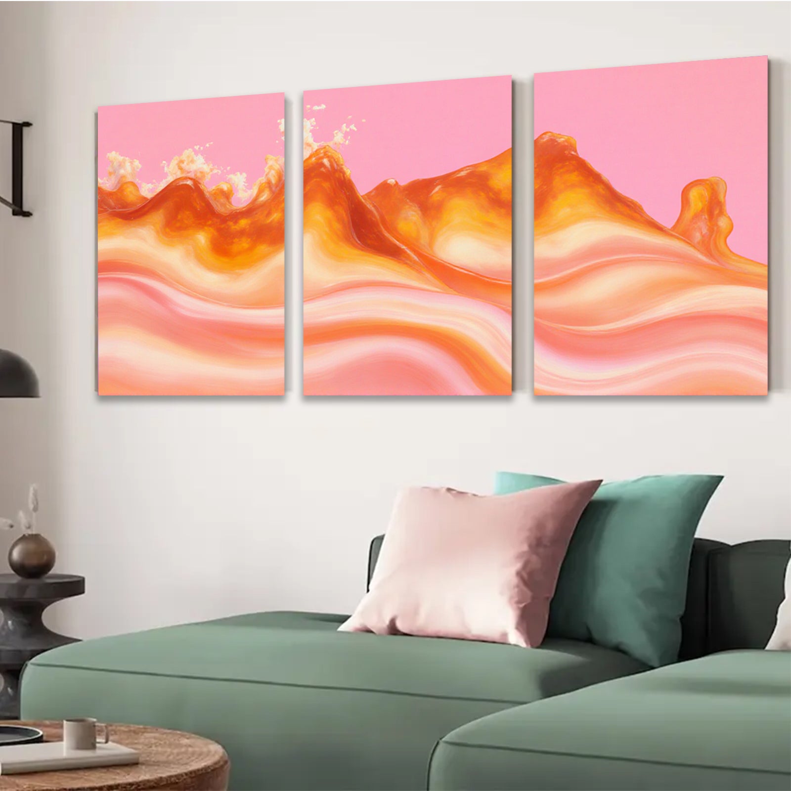 2D flat 1pc Abstract Flowing Lava Warm Tones Gallery Wall Art Bedroom Living Room Modern Farmhouse Decor Coastal Chic Trending Now