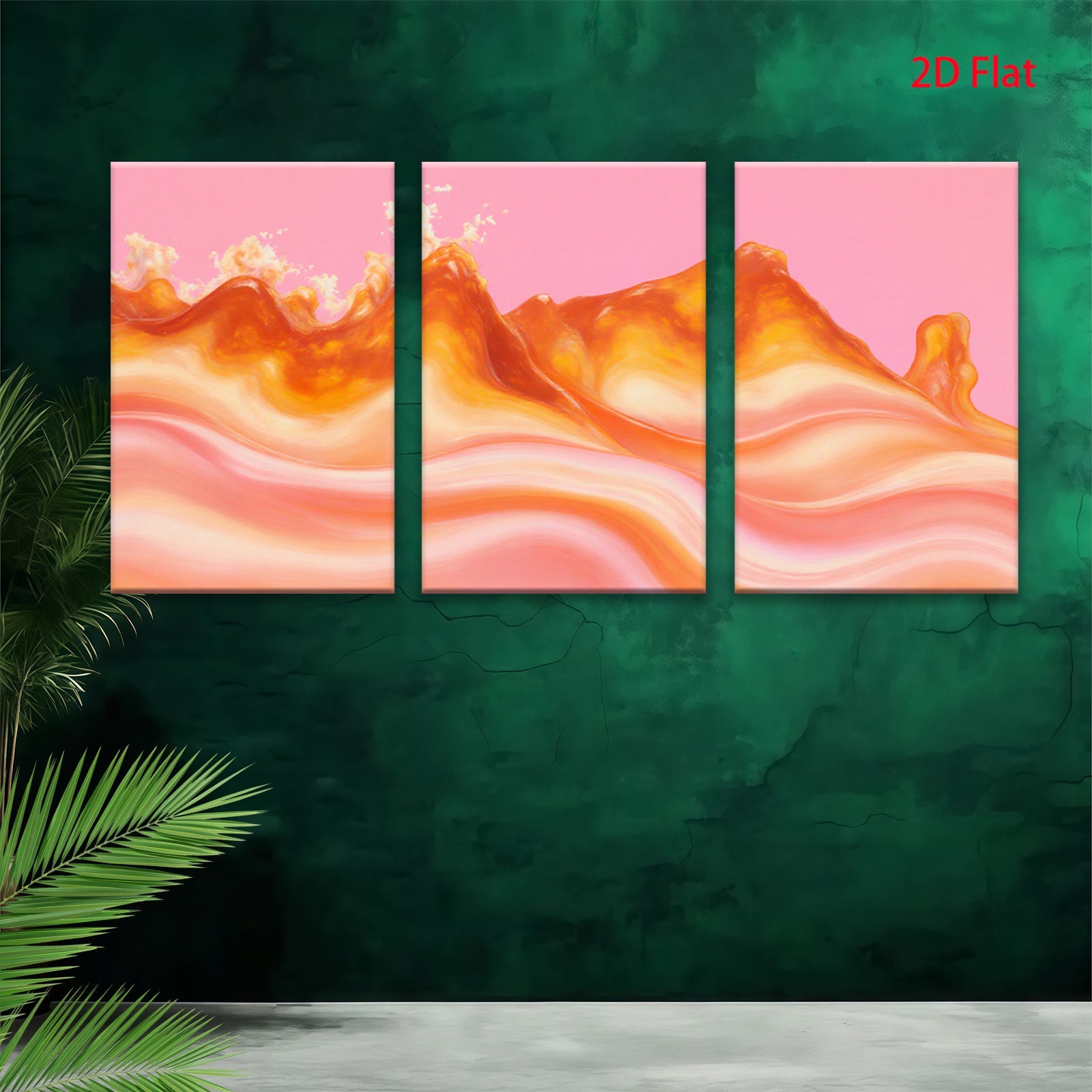 2D flat 1pc Abstract Flowing Lava Warm Tones Gallery Wall Art Bedroom Living Room Modern Farmhouse Decor Coastal Chic Trending Now