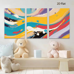 2D flat 1pc Abstract Fluid Swirls Modern Wall Art Decor Living Room Bedroom Gallery Wrapped Canvas Prints Colorful Home Accents Trending Now Stylish Design