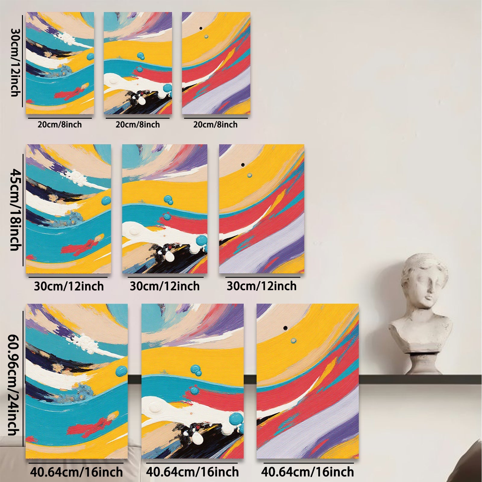 2D flat 1pc Abstract Fluid Swirls Modern Wall Art Decor Living Room Bedroom Gallery Wrapped Canvas Prints Colorful Home Accents Trending Now Stylish Design