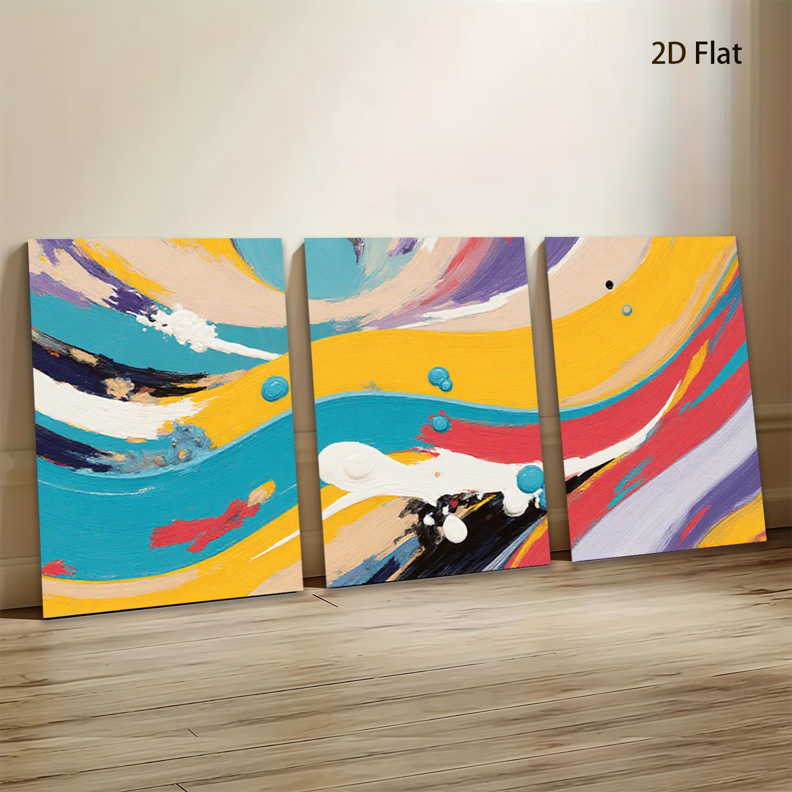 2D flat 1pc Abstract Fluid Swirls Modern Wall Art Decor Living Room Bedroom Gallery Wrapped Canvas Prints Colorful Home Accents Trending Now Stylish Design