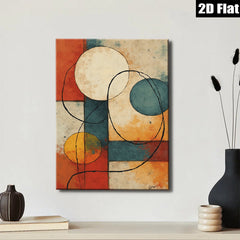 2D flat 1pc Abstract Geometric Circles Modern Wall Art Decor Living Room Bedroom Canvas Prints Home Office Artwork Gallery Wrapped Ready To Hang