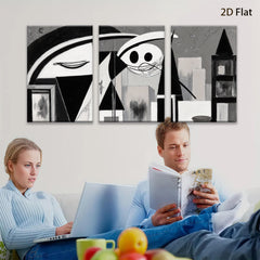 2D flat 1pc Abstract Geometric Cityscape Modern Wall Art Living Room Bedroom Decor Canvas Prints farmhouse style minimalist aesthetic gallery wrapped ready to hang