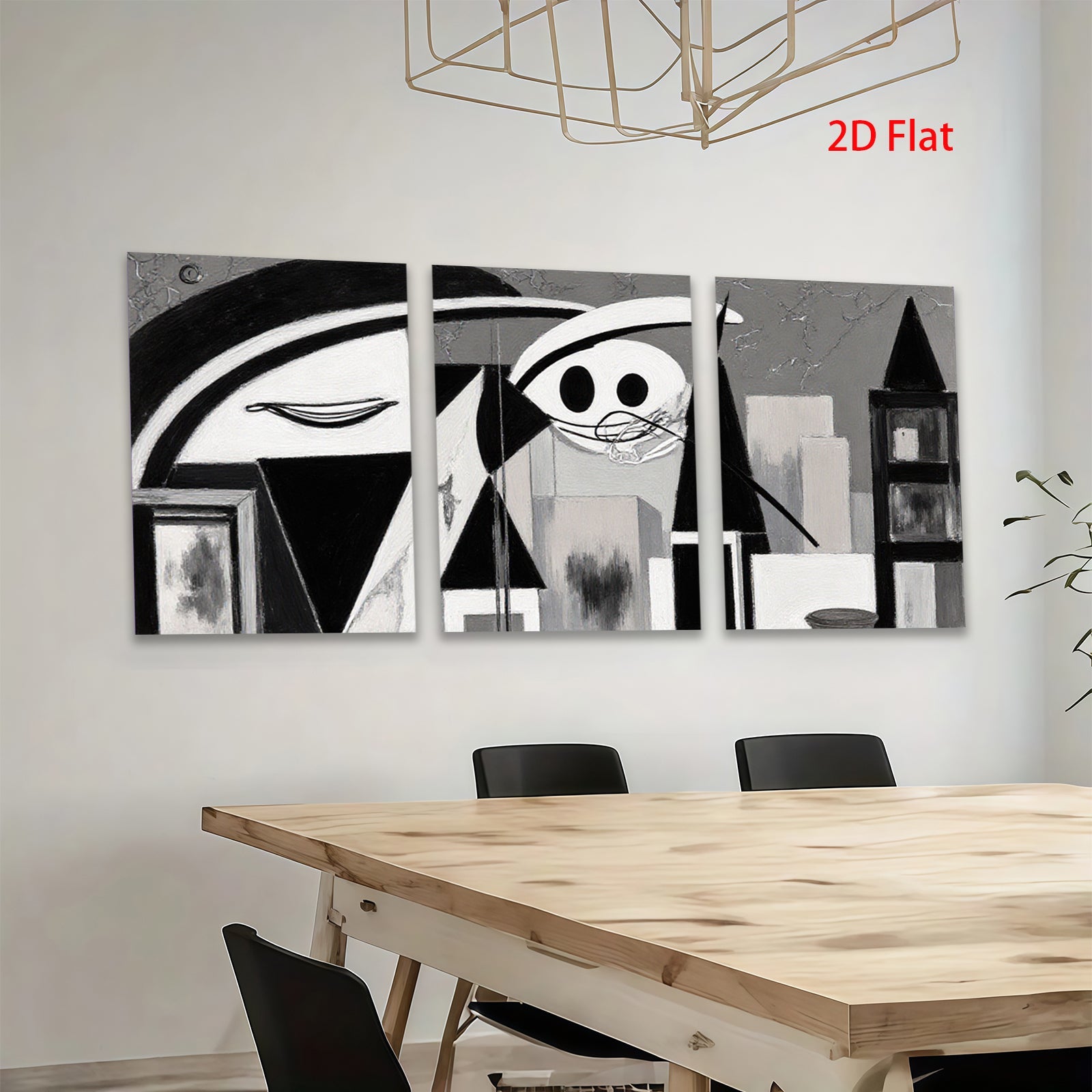 2D flat 1pc Abstract Geometric Cityscape Modern Wall Art Living Room Bedroom Decor Canvas Prints farmhouse style minimalist aesthetic gallery wrapped ready to hang
