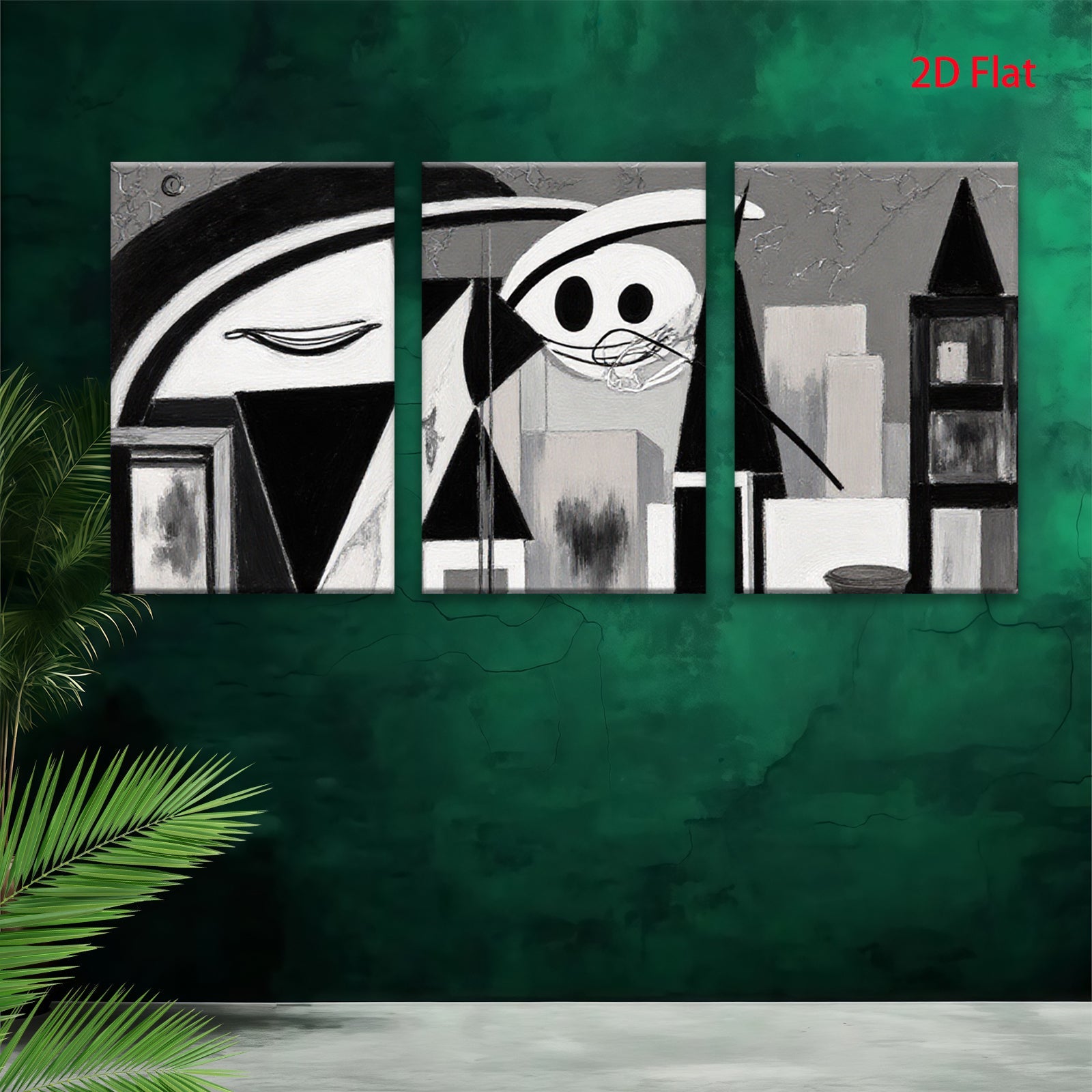 2D flat 1pc Abstract Geometric Cityscape Modern Wall Art Living Room Bedroom Decor Canvas Prints farmhouse style minimalist aesthetic gallery wrapped ready to hang