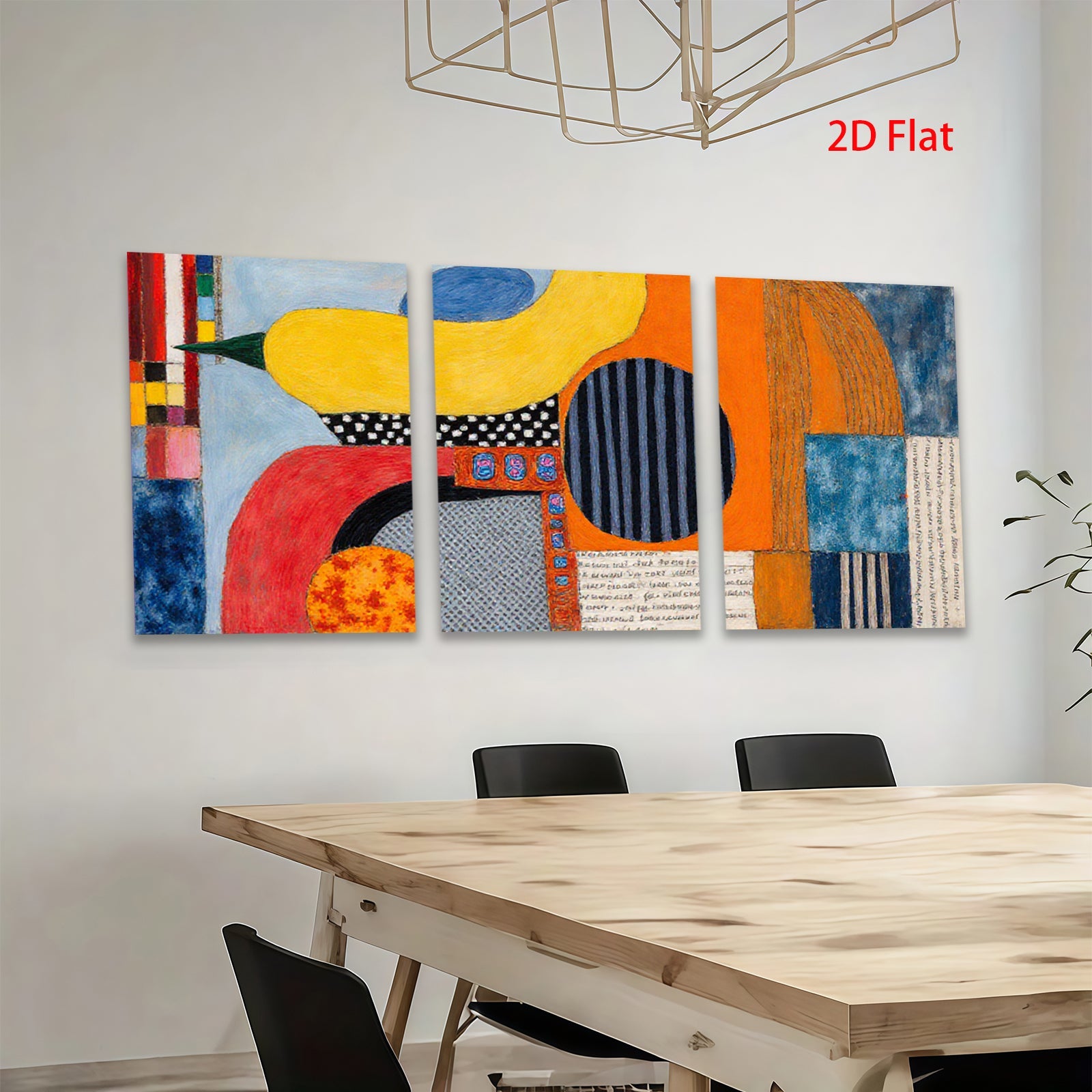 2D flat 1pc Abstract Geometric Composition Modern Wall Art Living Room Bedroom Decor Gallery Wrapped Canvas Prints Colorful Home Accents Stylish Art Piece