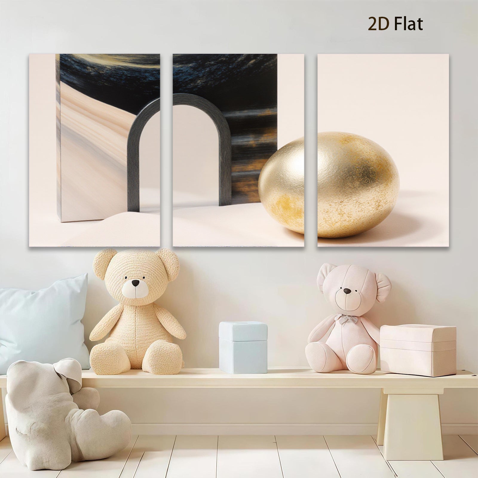 2D flat 1pc Abstract Geometric Sphere Portal Modern Wall Art Decor Living Room Bedroom Office Canvas Prints Gallery Wrapped Ready to Hang Farmhouse Style