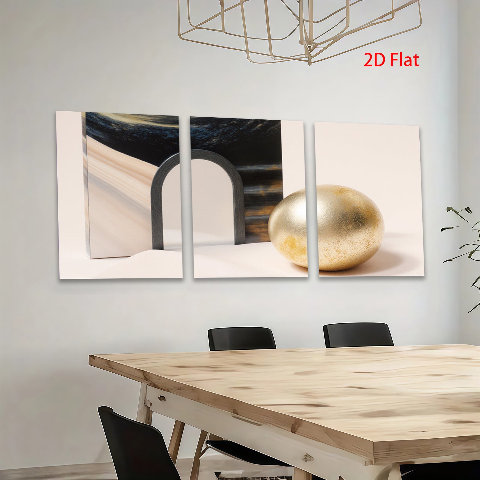 2D flat 1pc Abstract Geometric Sphere Portal Modern Wall Art Decor Living Room Bedroom Office Canvas Prints Gallery Wrapped Ready to Hang Farmhouse Style