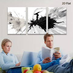 2D flat 1pc Abstract Ink Explosion Wall Art Modern Minimalist Decor Living Room Bedroom Office Gallery Wrapped Canvas Prints Coastal Farmhouse Chic Trending Now
