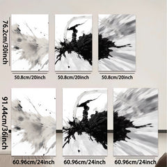 2D flat 1pc Abstract Ink Explosion Wall Art Modern Minimalist Decor Living Room Bedroom Office Gallery Wrapped Canvas Prints Coastal Farmhouse Chic Trending Now