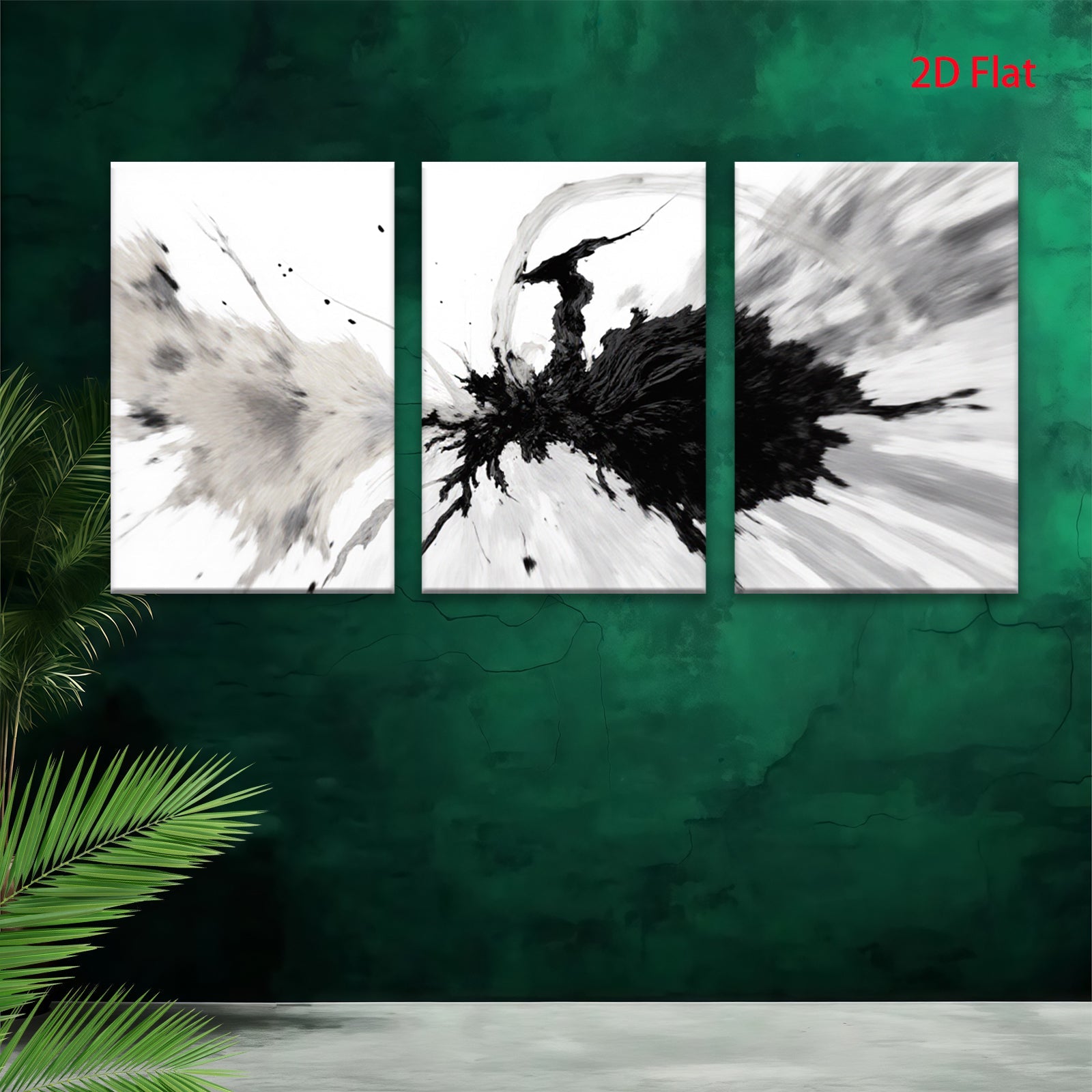 2D flat 1pc Abstract Ink Explosion Wall Art Modern Minimalist Decor Living Room Bedroom Office Gallery Wrapped Canvas Prints Coastal Farmhouse Chic Trending Now