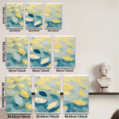 2D flat 1pc Abstract Lemon Grove Impressionist Wall Art Living Room Bedroom Modern Farmhouse Decor Canvas Painting Prints Botanical Floral Artwork