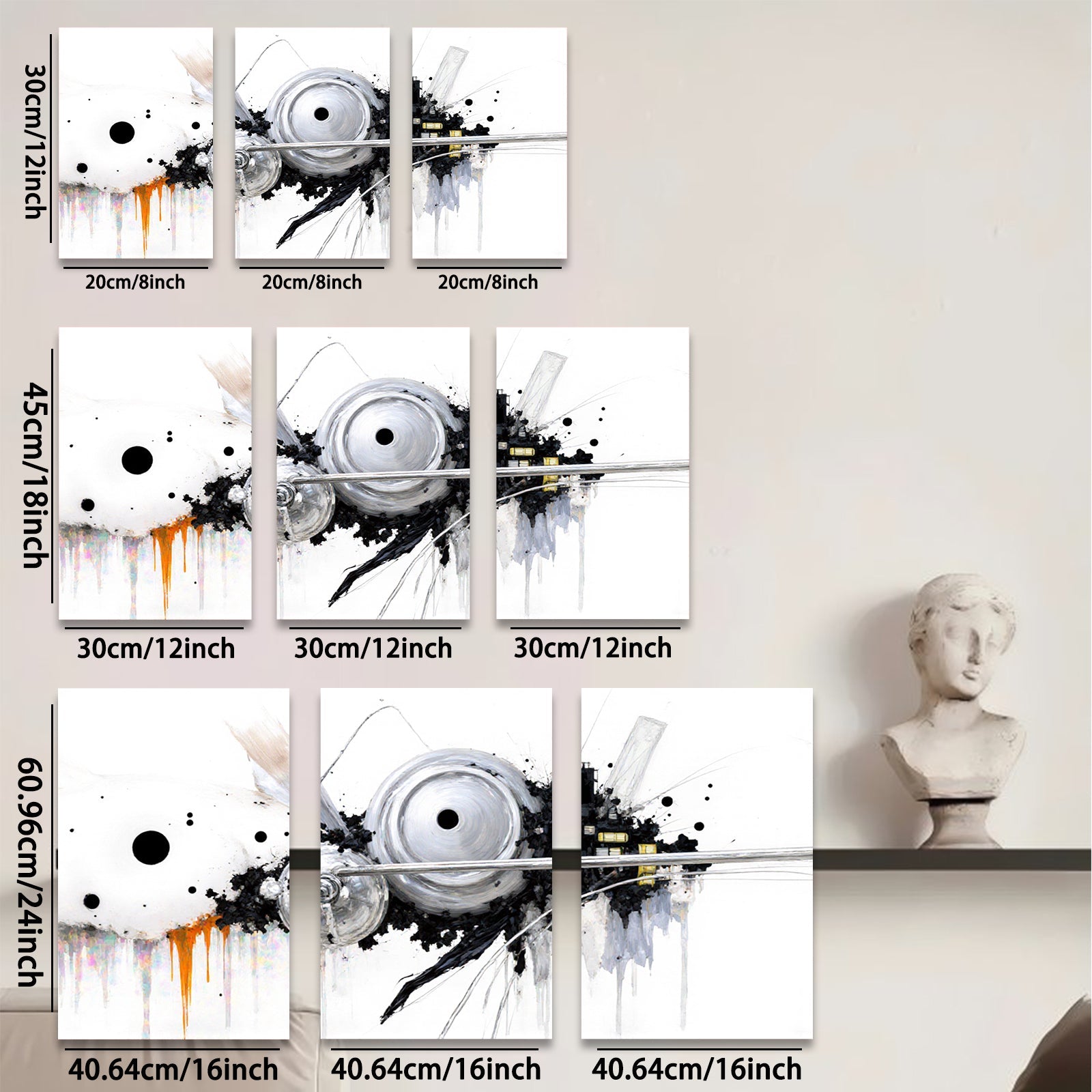 2D flat 1pc Abstract Mechanical Flight Modern Wall Art Decor Living Room Bedroom Home Office Canvas Prints Framed Ready to Hang Gallery Wrapped Giclee