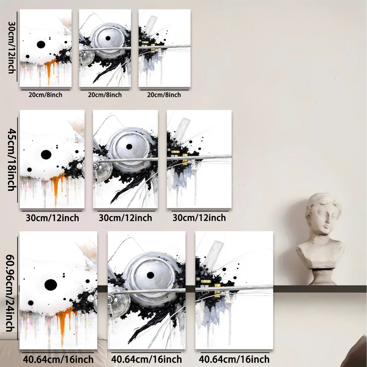 2D flat 1pc Abstract Mechanical Flight Modern Wall Art Decor Living Room Bedroom Home Office Canvas Prints Framed Ready to Hang Gallery Wrapped Giclee