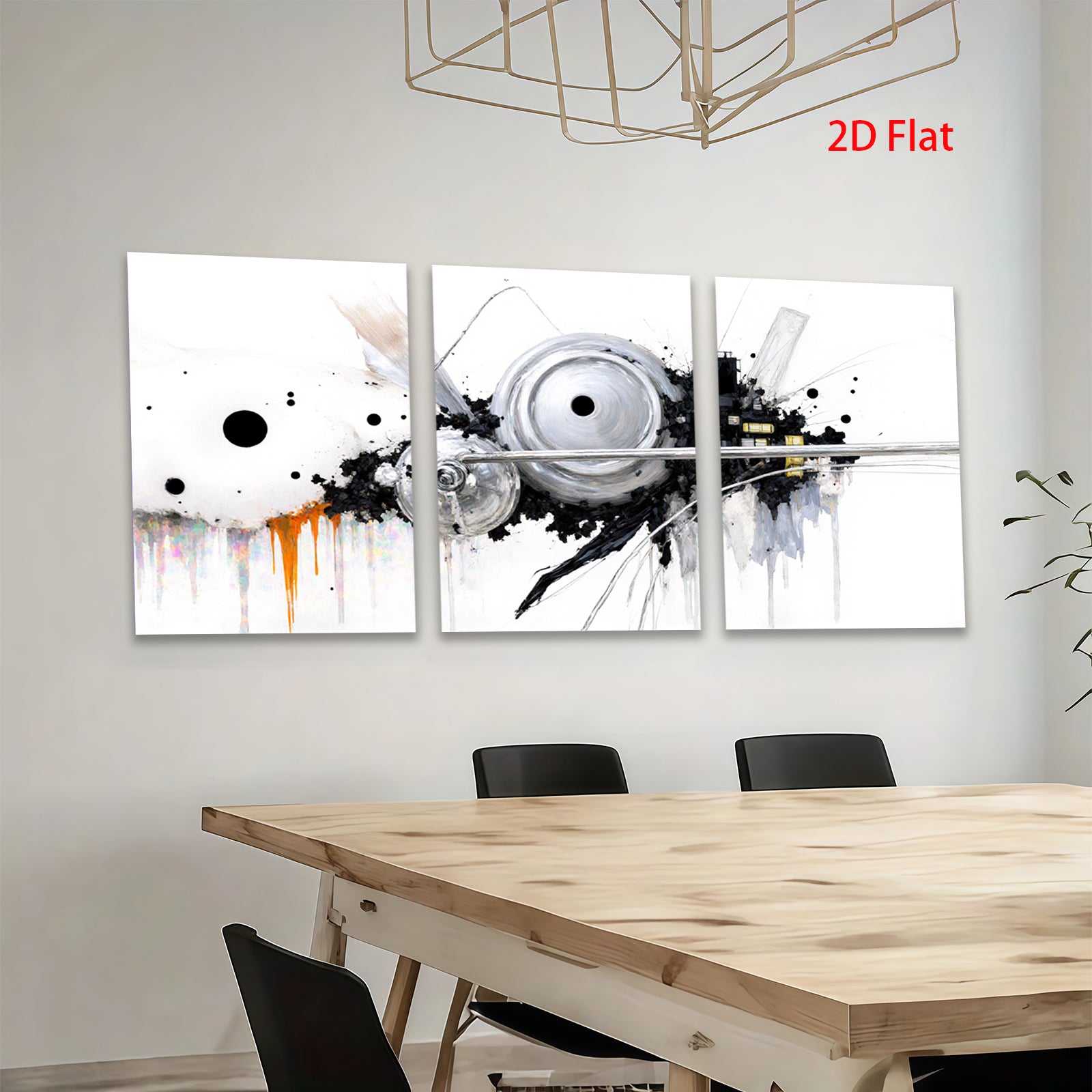2D flat 1pc Abstract Mechanical Flight Modern Wall Art Decor Living Room Bedroom Home Office Canvas Prints Framed Ready to Hang Gallery Wrapped Giclee