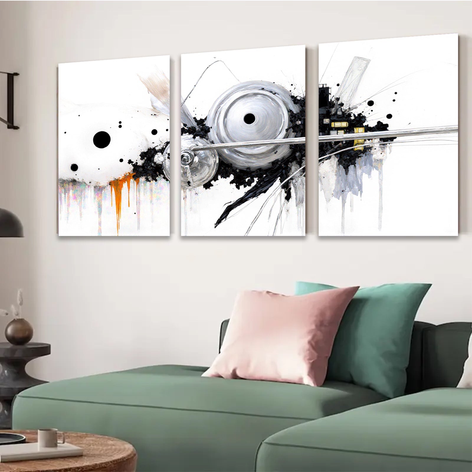 2D flat 1pc Abstract Mechanical Flight Modern Wall Art Decor Living Room Bedroom Home Office Canvas Prints Framed Ready to Hang Gallery Wrapped Giclee